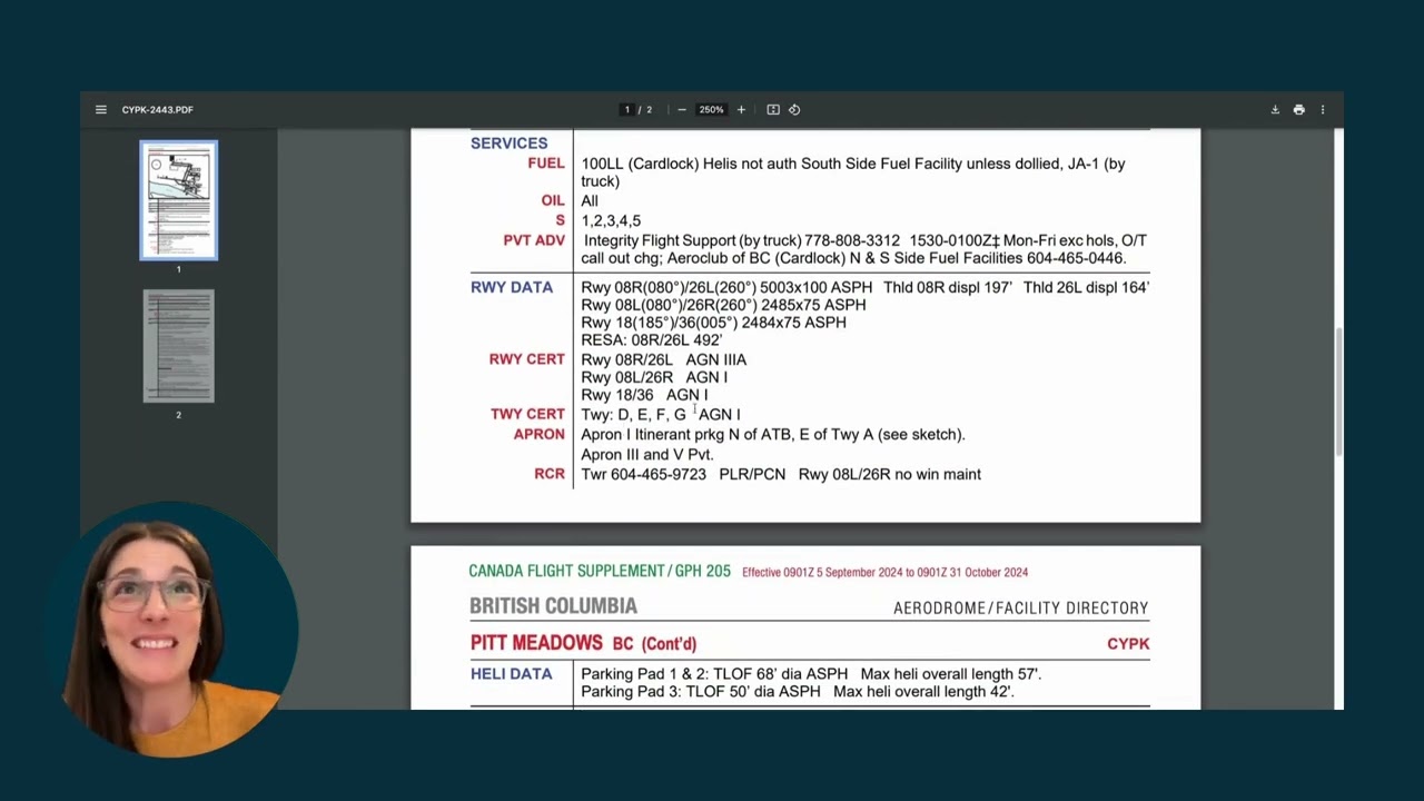 Learn How to Read and Interpret a Canada Flight Supplement (CFS) Page