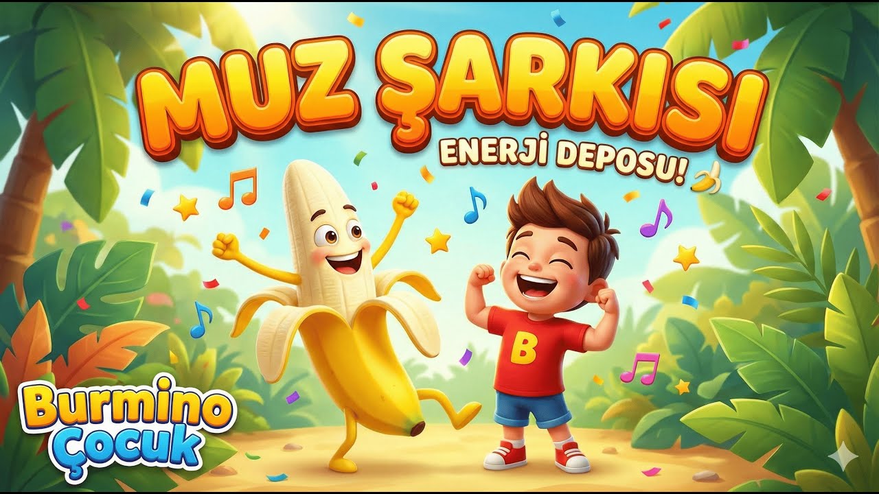Muz Yemeyi Sevdiren Şarkı! 😋 Sağlıklı Beslenme ve Çevre Temizliği - Eğitici Bebek Şarkıları