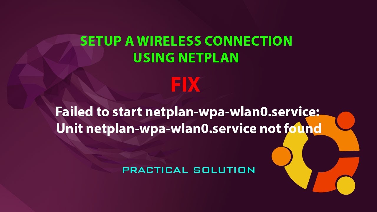 UBUNTU TIP: Set up a wireless connection using netplan