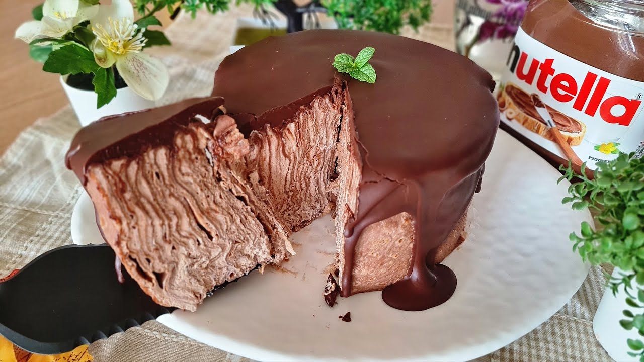 Tort din clatite cu crema de nutella - cel mai aromat tort gustat vreodată!