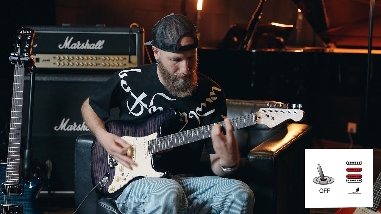 AKLOT Stryde ST Electric Guitar with Coil-Split | Full Pickup Tone Demo |All 5 Positions, Both Modes