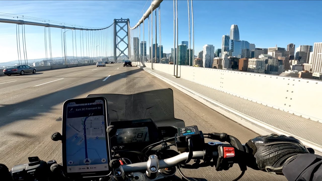 San Francisco POV Afternoon Motorcycle Ride/Uber Eats [4K60p]