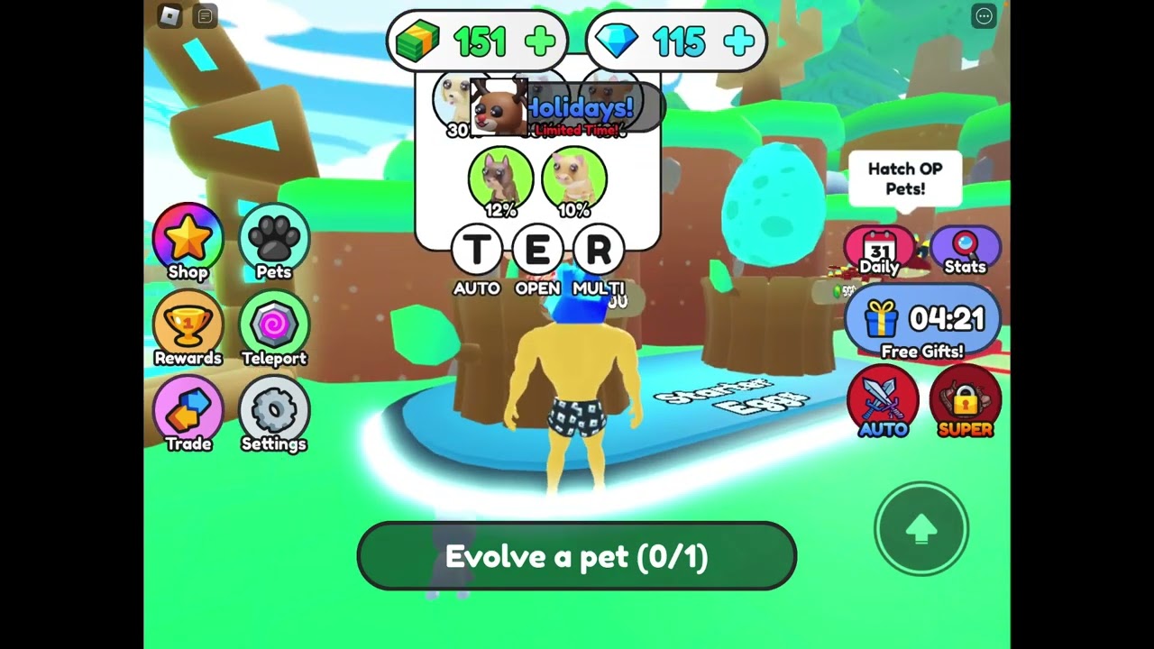 Playing pet evolution simulator
