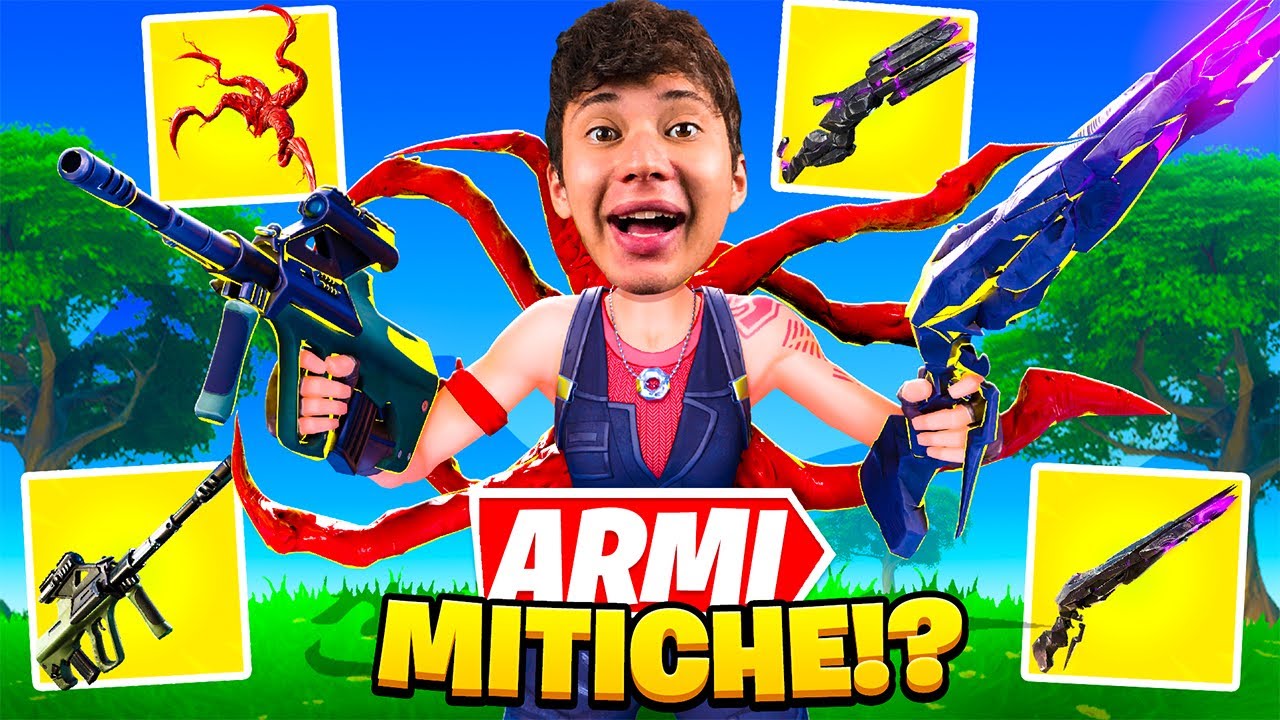 VINCERE CON TUTTE LE ARMI MITICHE NELLA STESSA PARTITA! Fortnite ITA