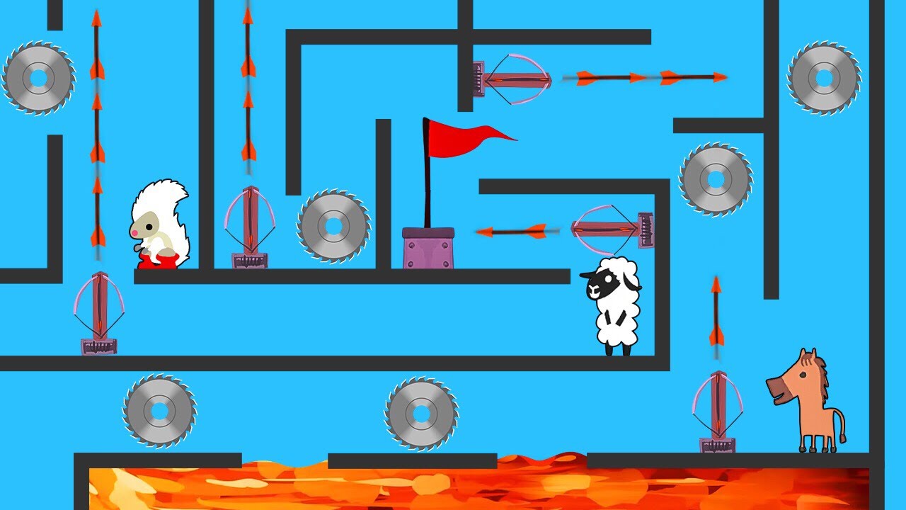 MOST DANGEROUS TRAP MAZE EVER! (Ultimate Chicken Horse)