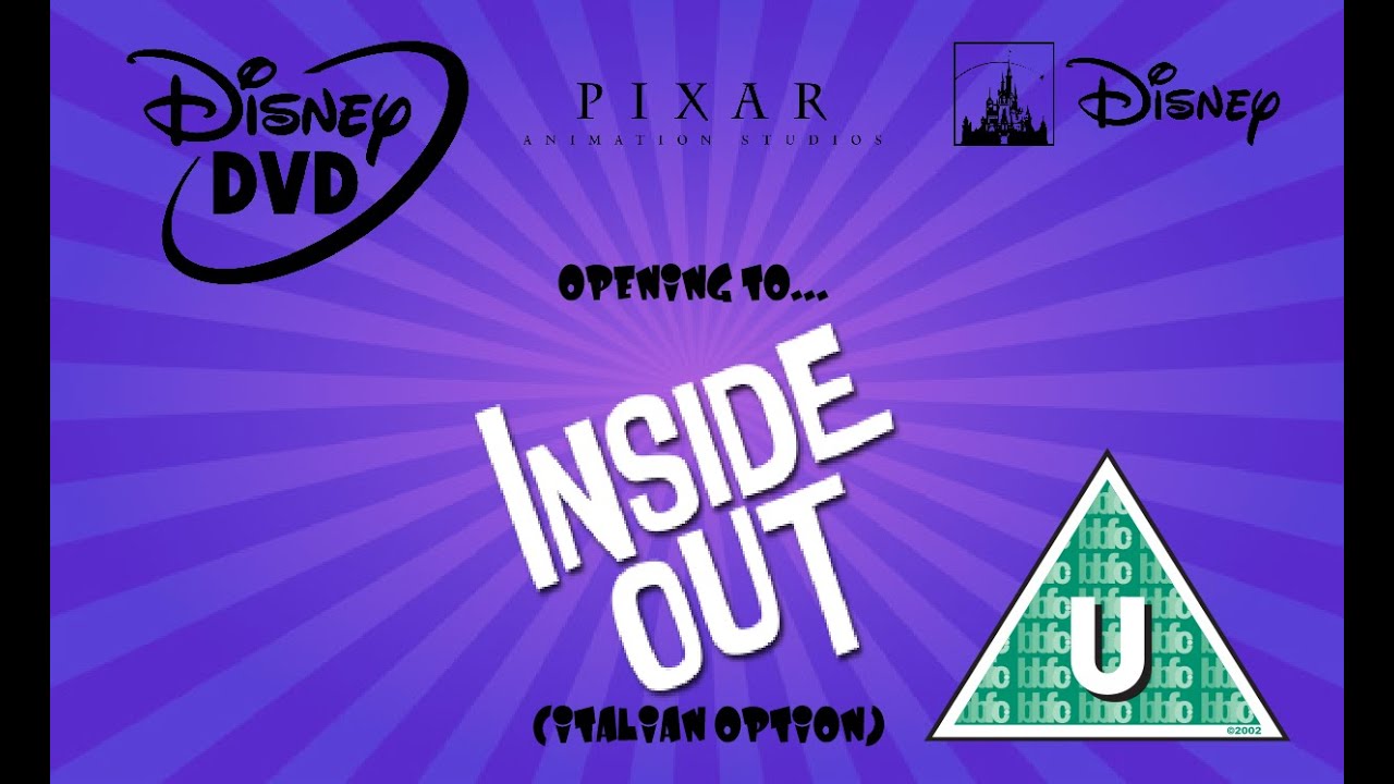 Opening to Inside Out 2015 UK DVD (Italian Option)