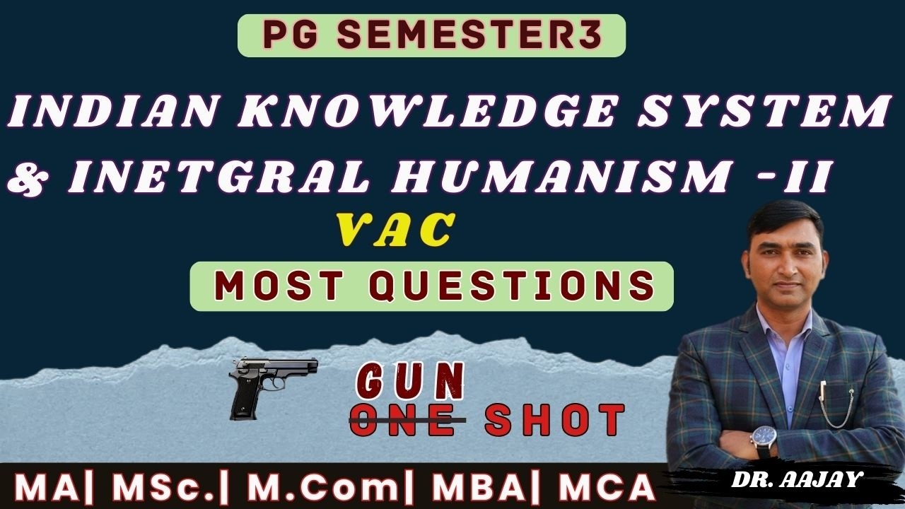 Indian Knowledge System and Integral Humanism II: PG VAC : SEM 3 