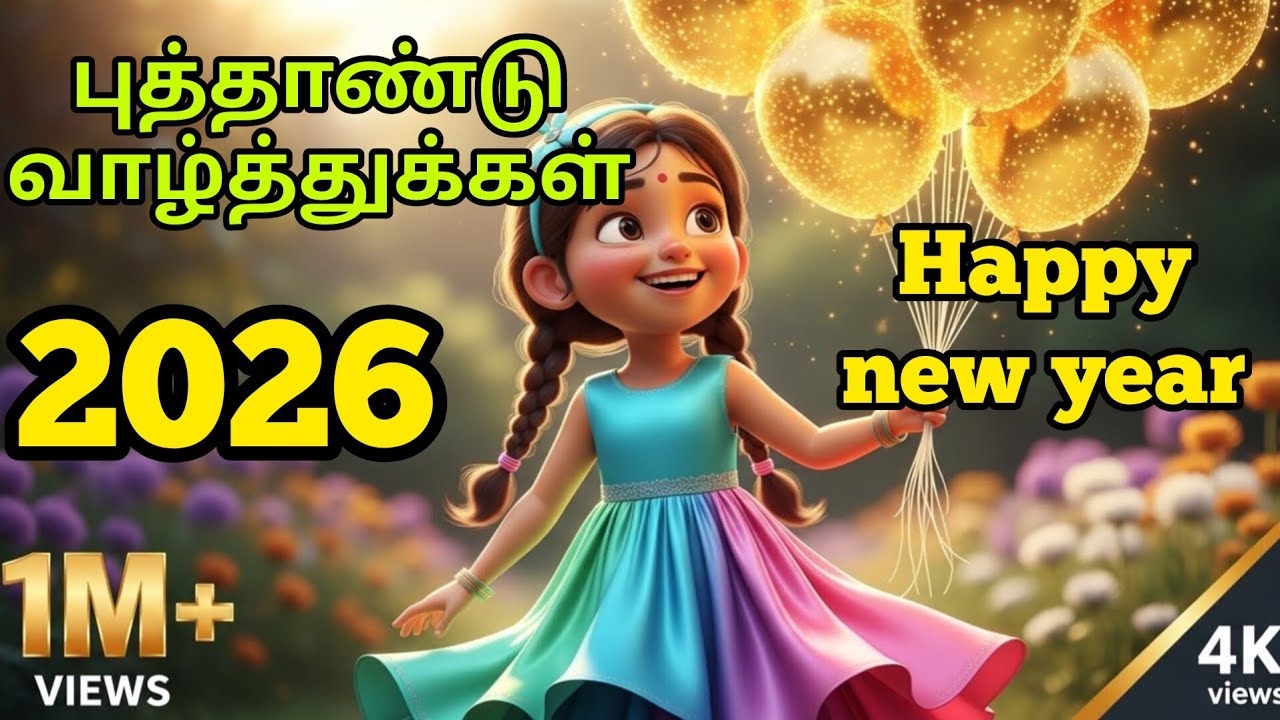 புத்தாண்டு பாடல் | Happy New Year 2026 - இனிய புத்தாண்டு வாழ்த்துக்கள்  | Tamil Kids Songs