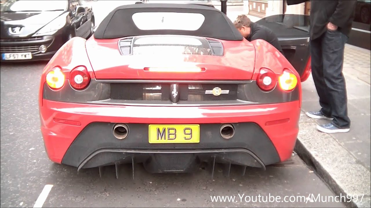 Ferrari 430 Scuderia 16M Start-Up, Loud Revs and Accelerate in London