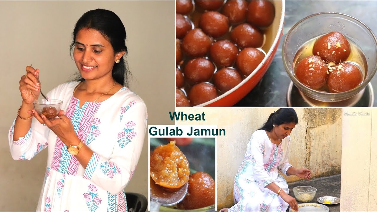 கோதுமை மாவு போதும் குண்டு குண்டு குலாப் ஜாமுன் ரெடி !! 😊| Wheat Gulab Jamun recipe| Vennila Veedu