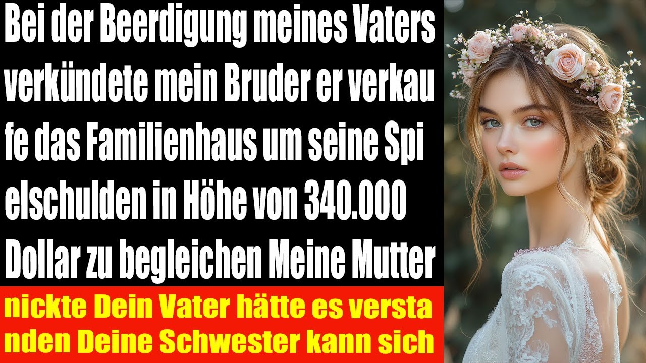 Bei Dads Beerdigung verkauft mein Bruder unser Haus wegen seiner Spielschulden