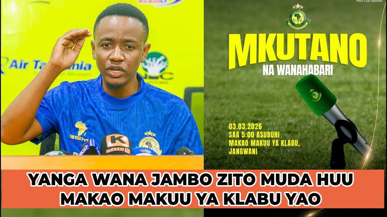 #LIVE:YANGA WANA JAMBO LAO MUDA HUU MAKAO MAKUU YA KLABU YAO.ALLY KAMWE ANAONGEA