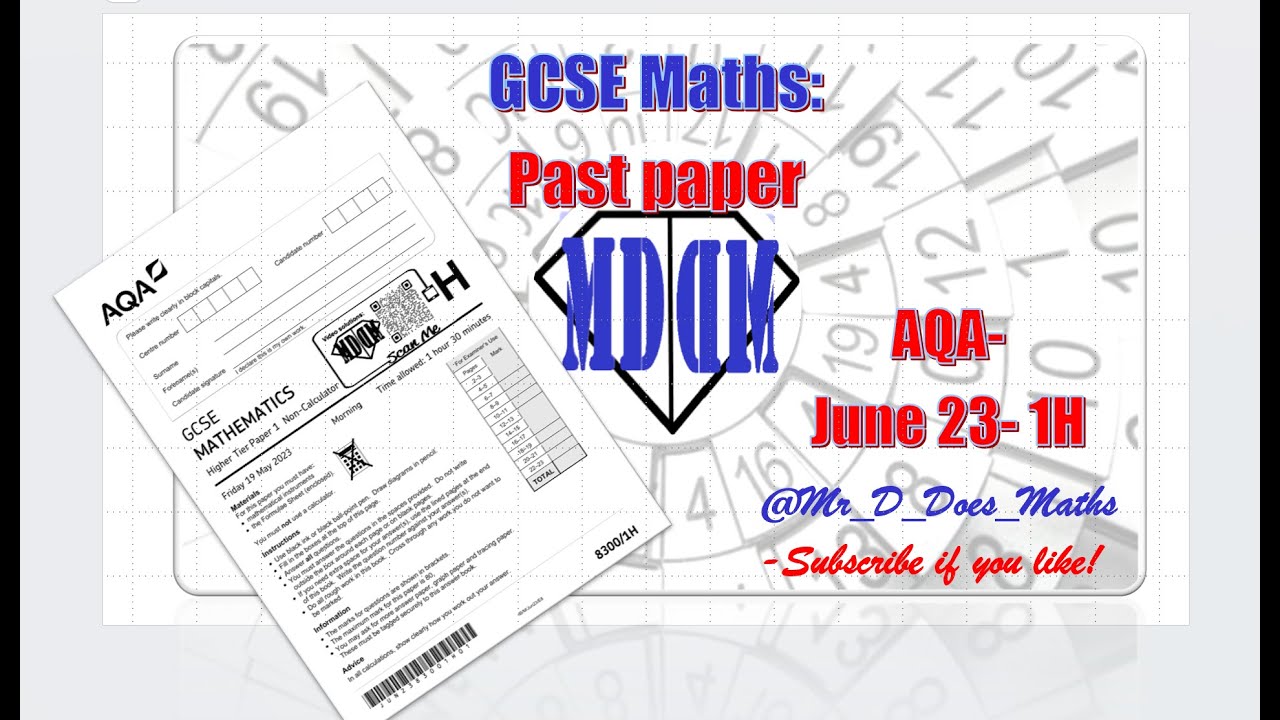 MDDM  8300 1H QP Mathematics June 23