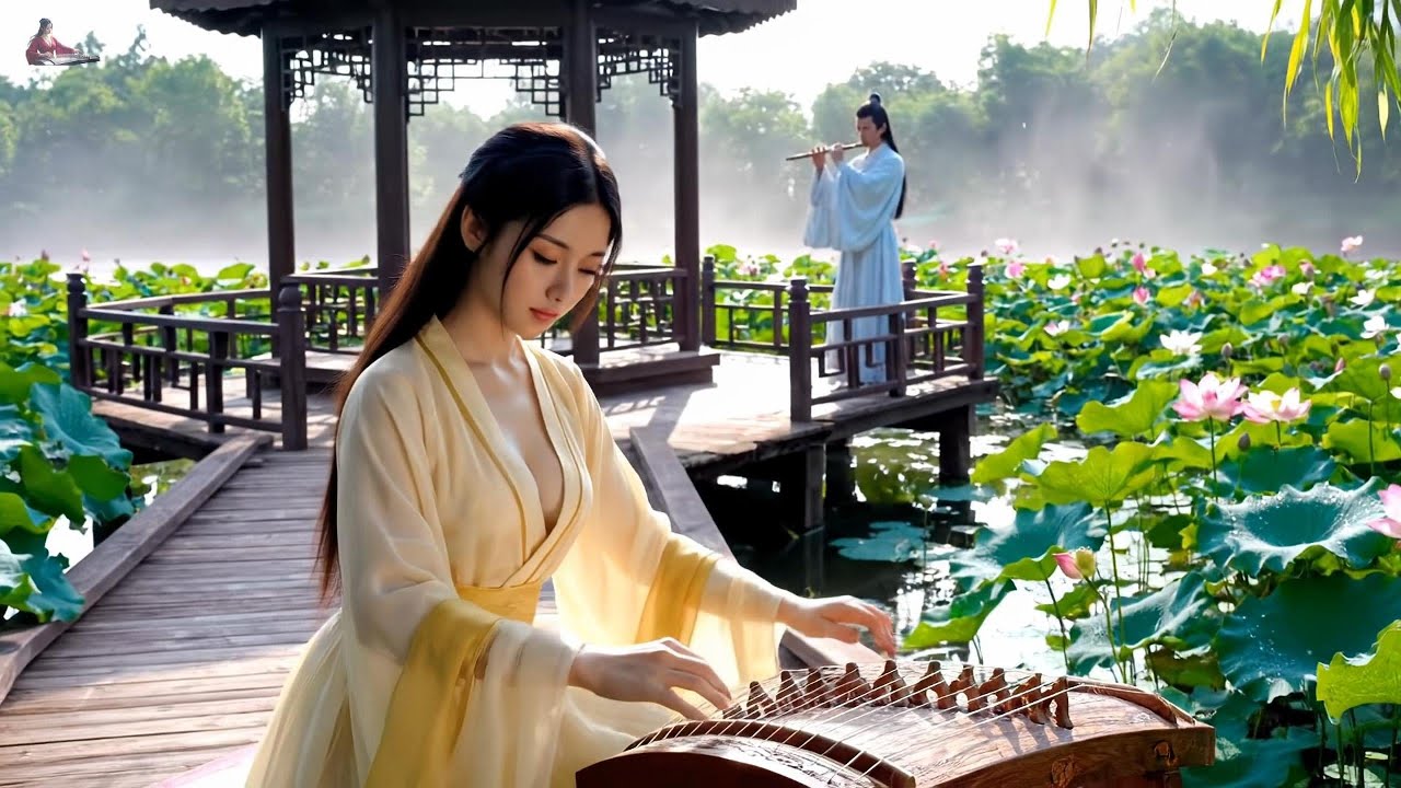 Cool Down Your Mind 🍃 1 Hour of Refreshing Lotus Pond Music for Stress Relief | Zen Guzheng Flute
