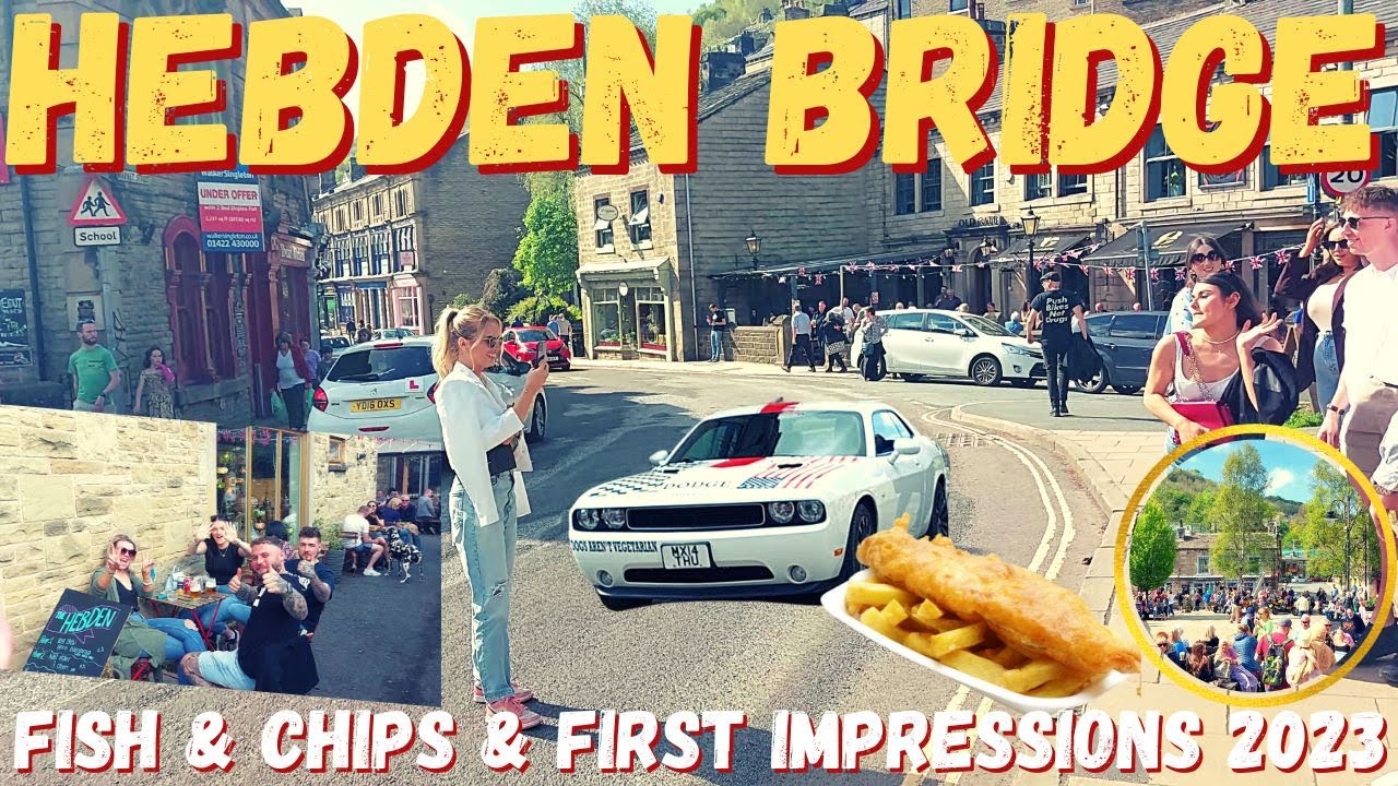 Fish 🐟 & Chips 🍟 & First Impressions Of Hebden Bridge | England 2023 | 4K UHD 