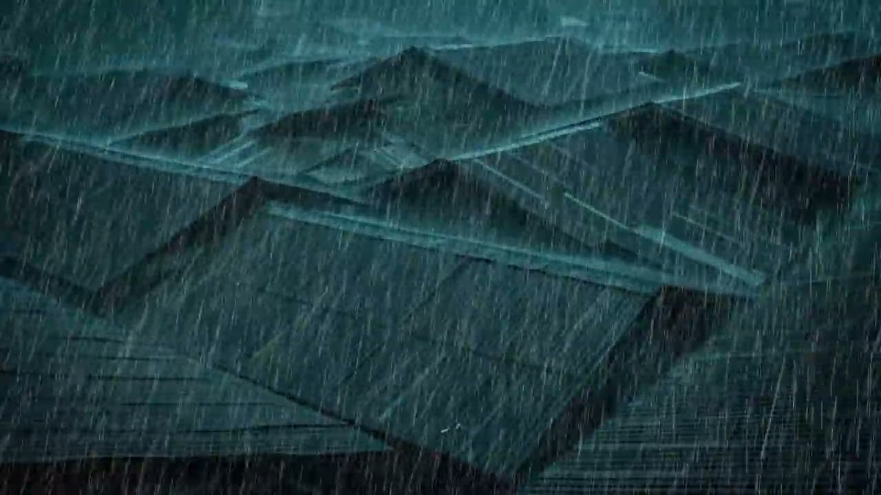 No Ads Rain Sounds for Sleeping – Steady Heavy Rain on Tin Roof for Mental Quiet and Rest