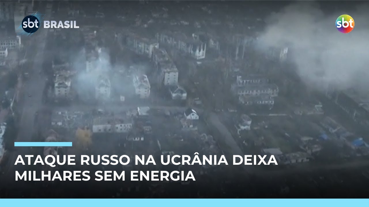 Ataque russo atinge 13 regi&otilde;es da Ucr&acirc;nia e deixa cidades sem energia | #SBTBrasil
