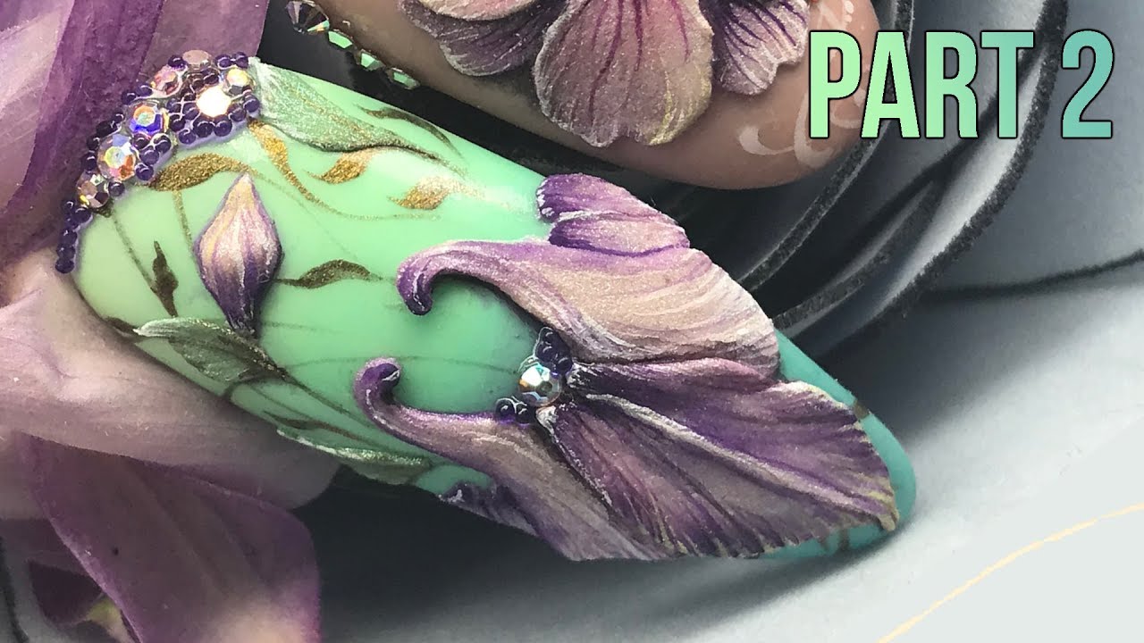 FLAT 3D ACRYLIC ART TUTORIAL PART 2 - Sculpting 3D Flowers