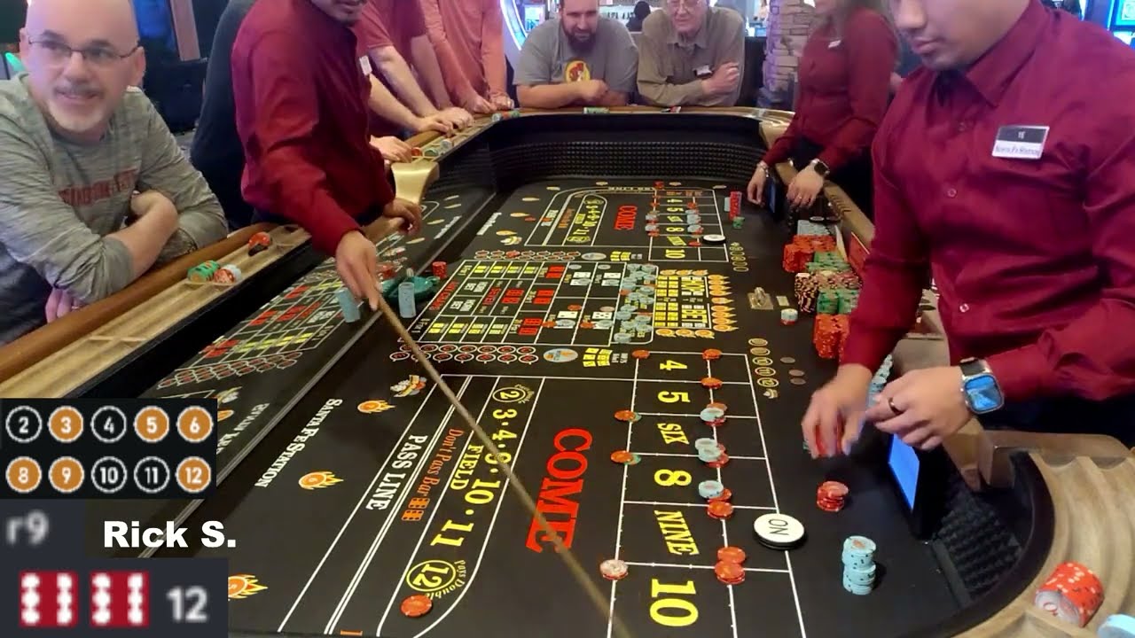 Shooting Dice at the Table in Vegas