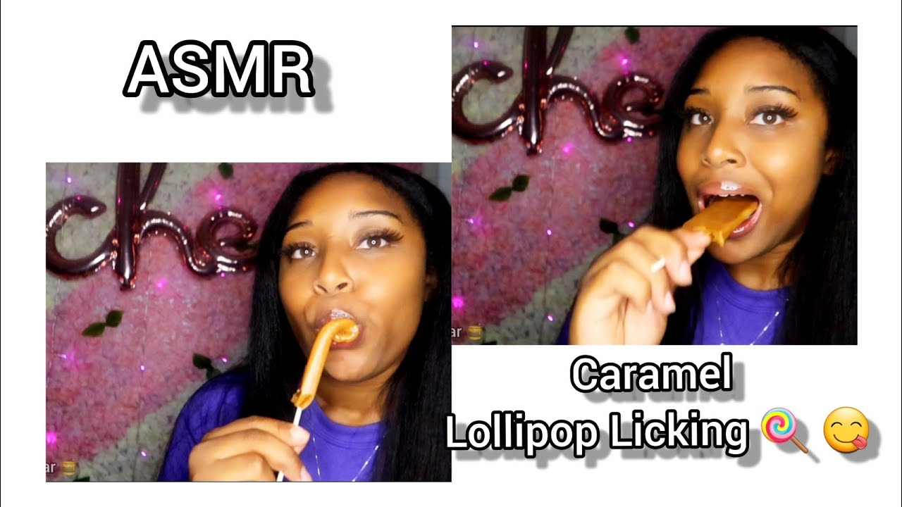 [ASMR] Caramel Lollipop Licking With Wet Mouth Sounds 🍭 😋
