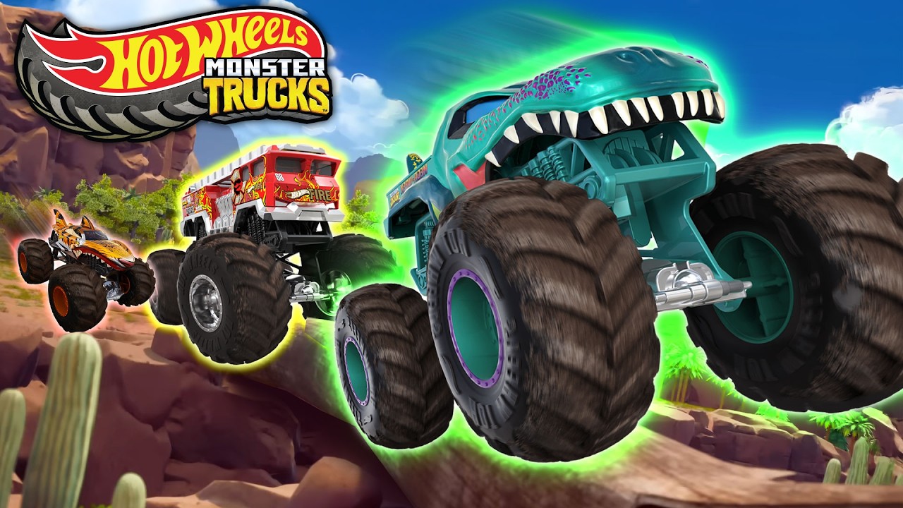 ¡Desafío ÉPICO de pista de obstáculos para los Hot Wheels Monster Trucks!