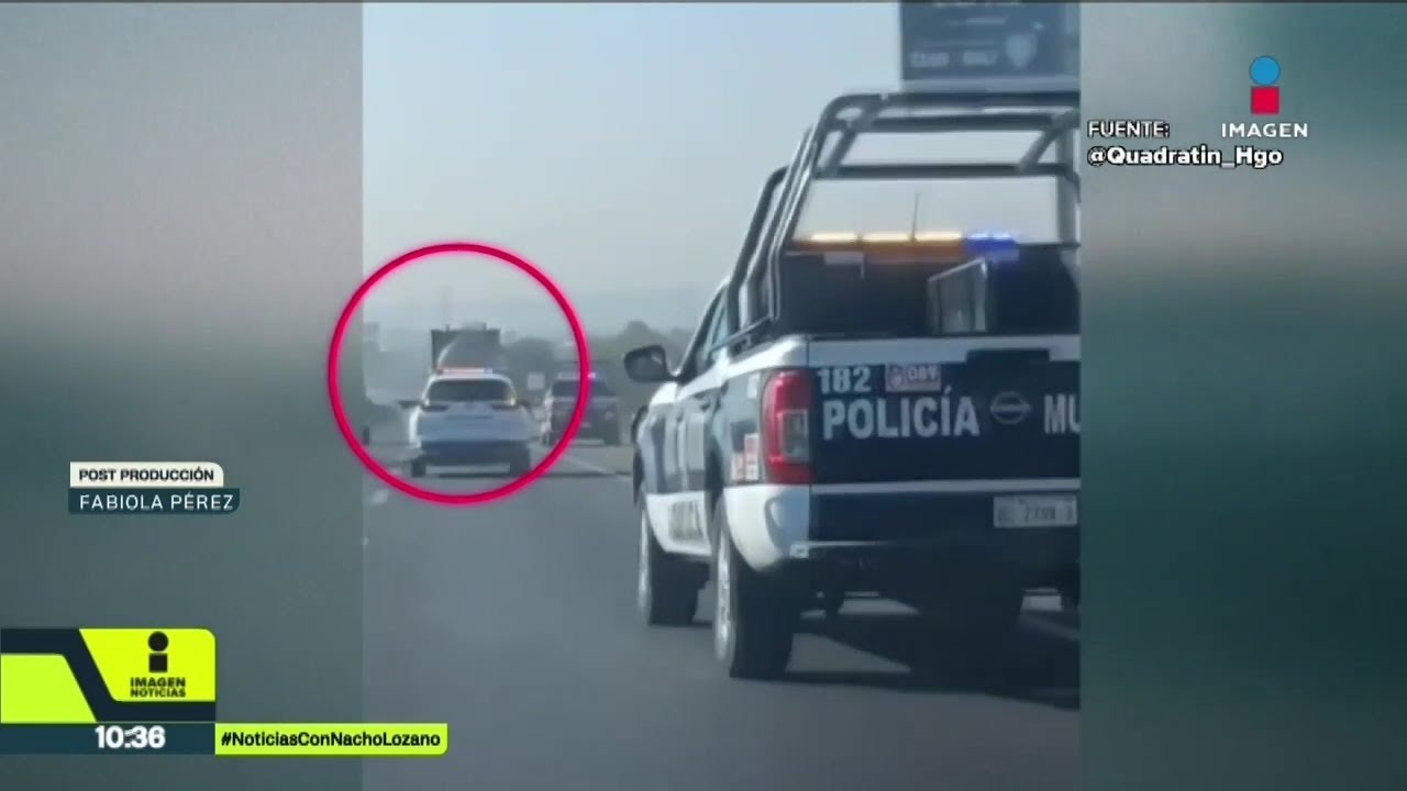 15 patrullas persiguieron al ladrón de una pipa sobre la México - Pachuca