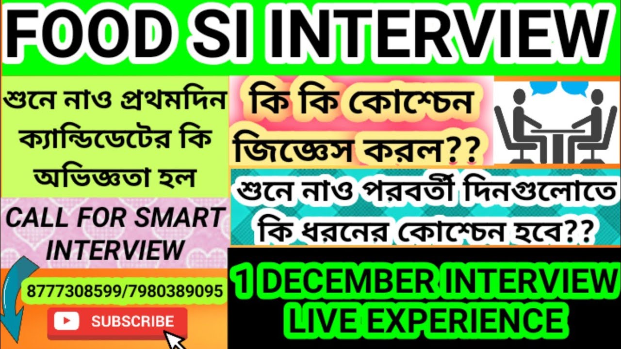 FOOD SI 1st DECEMBER INTERVIEW EXPERIENCE||WHAT QUESTIONS ASKED||STRATEGY||FOOD SI DOCUMENTS NEEDED