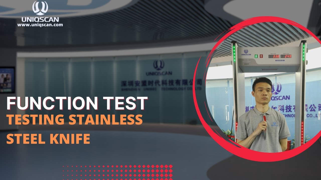Archway Walk-through Metal Detectors- UB500, Testing Stainless Steel knife
