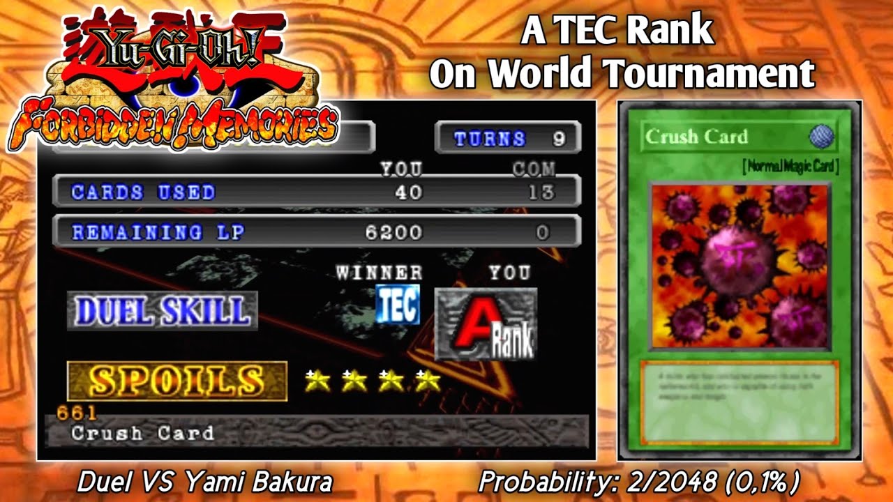 Getting Crush Card On Campaign | Fast A TEC Duel - Yu-Gi-Oh! Forbidden Memories (PS1)