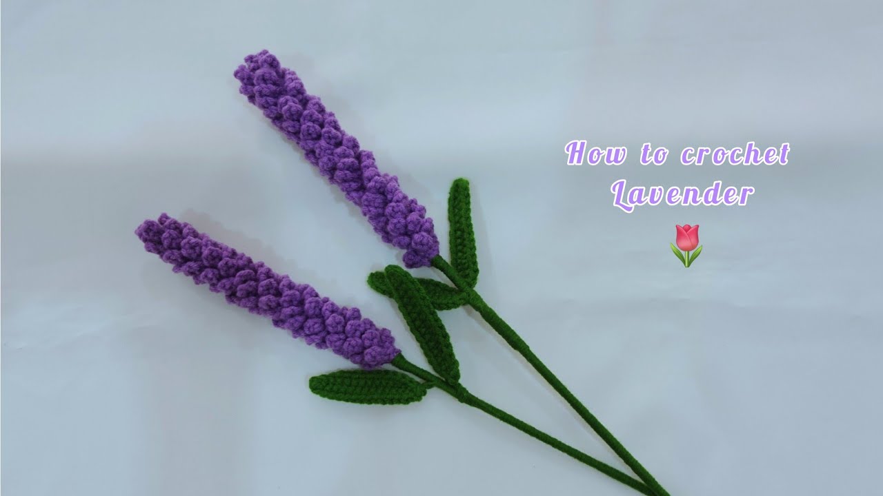 สอนถักดอกลาเวนเดอร์ดอกใหญ่ง่ายๆ✨️| DIY crochet lavender flower | Kataiythong