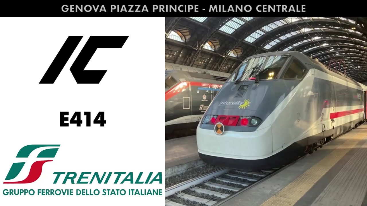 Viaggio con l'INTERCITY (E414 X2 + carrozze UIC-Z1) 674 da GENOVA PIAZZA PRINCIPE a MILANO CENTRALE!