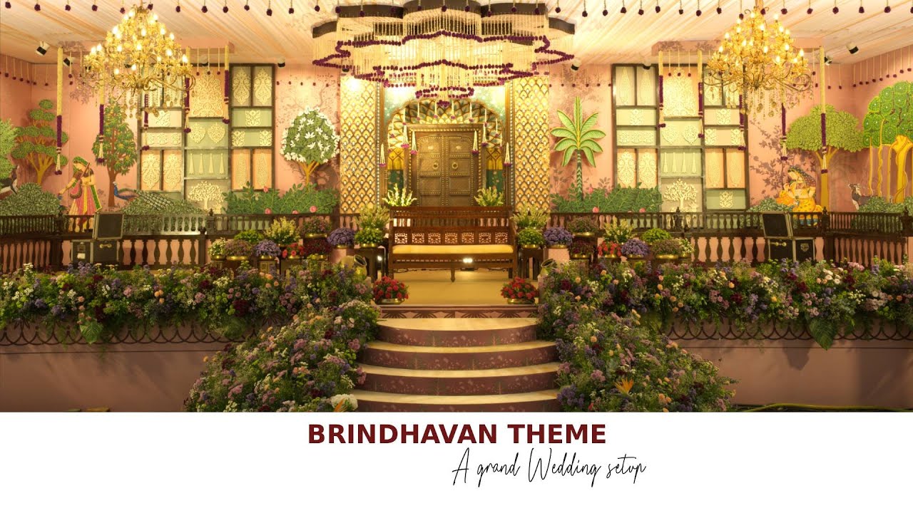 Brindhavan Theme Wedding Decor at Karur | A Grand Traditional Stage Setup by The Event Today