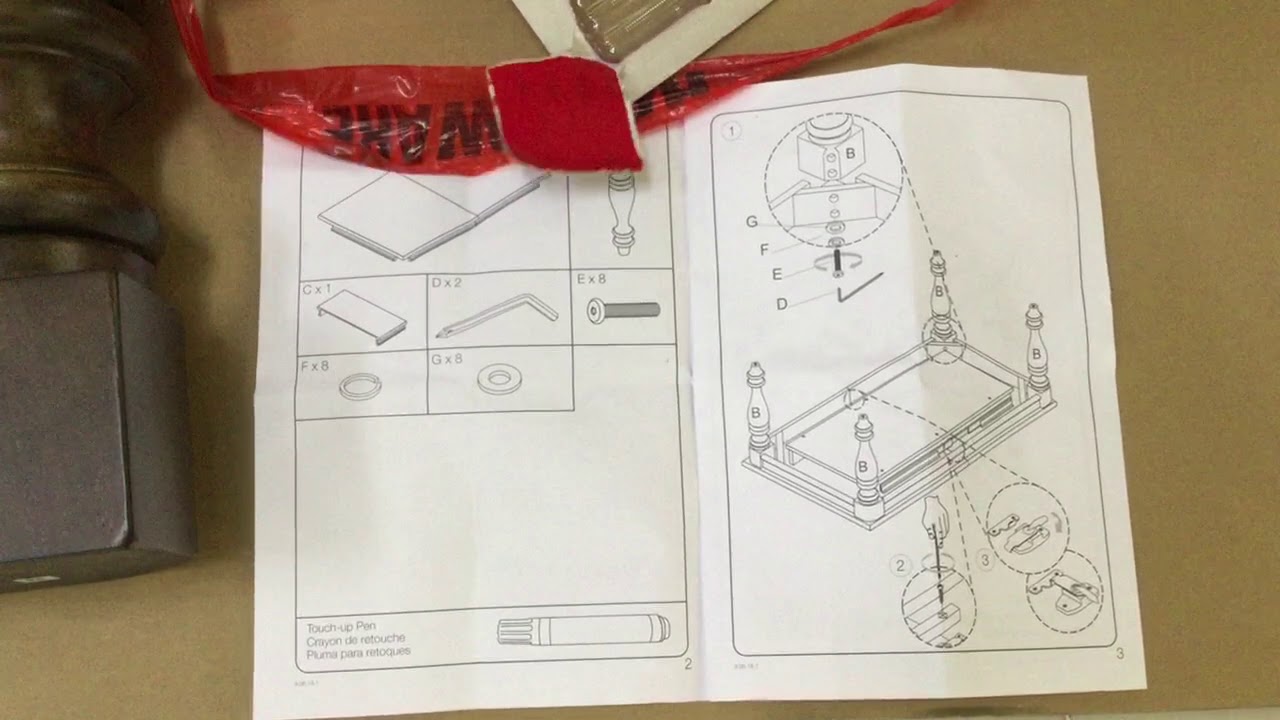 Jarret Dining Table Assembly Instructions