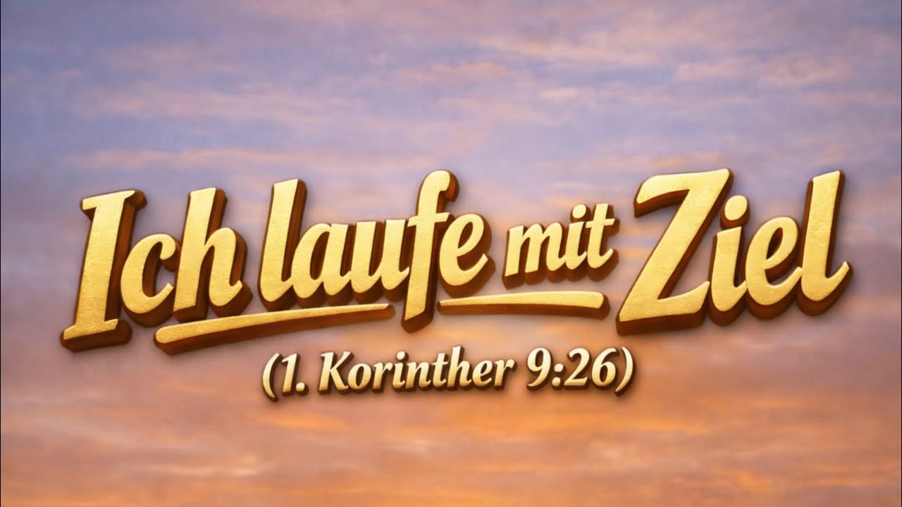 Ich laufe mit Ziel (1. Korinther 9:26)