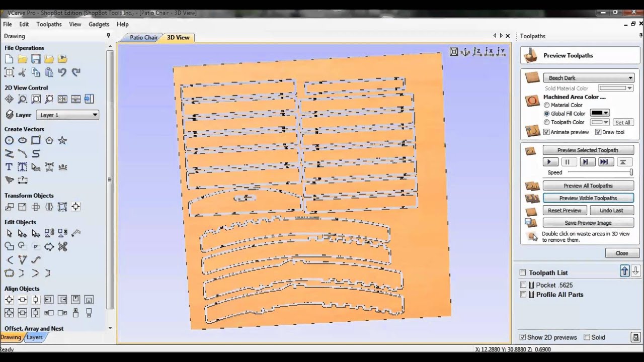 Pocket and Profile Toolpathing