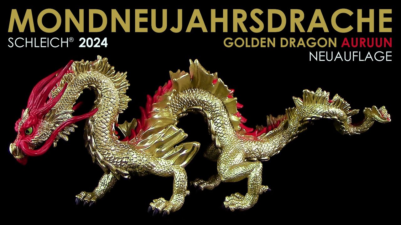 Schleich &reg; Mondneujahrsdrache / Year of the Dragon / Goldener Drache Auruun - Neu 2024 New - Review