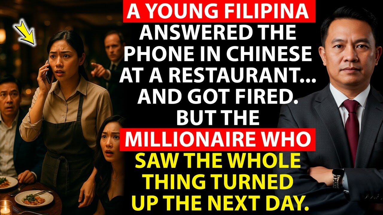 A young Filipina answered the phone in Chinese at a restaurant... and got fired. But the millionaire