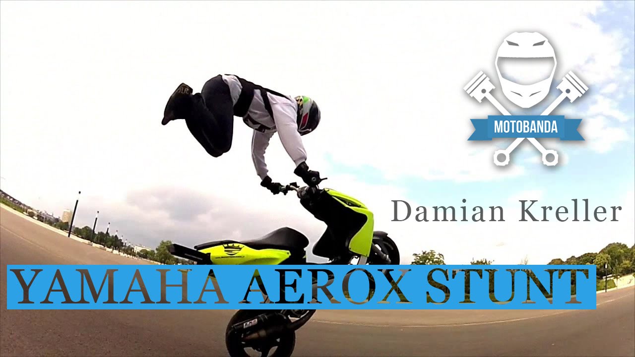 Yamaha Aerox Scooter Stunt Riding Damian Kreller na stuntGP