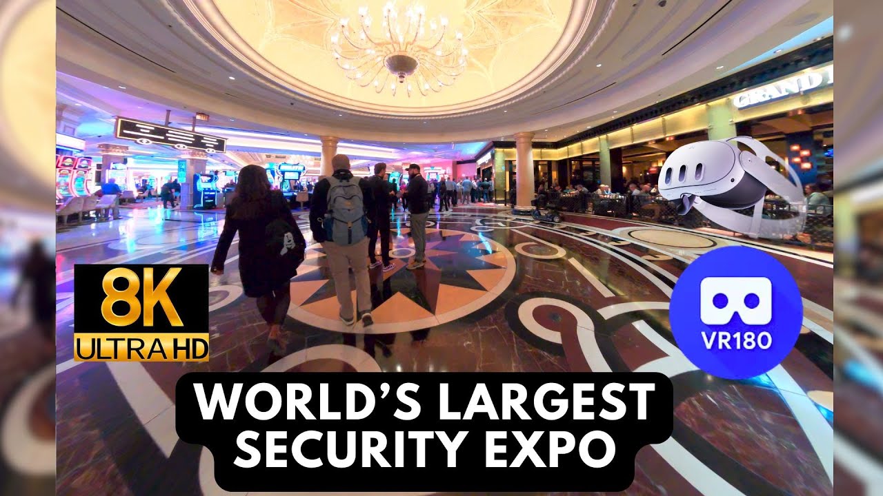 8K VR180: Inside the World's Largest Security Expo - Venetian Mega-Walk (60FPS)