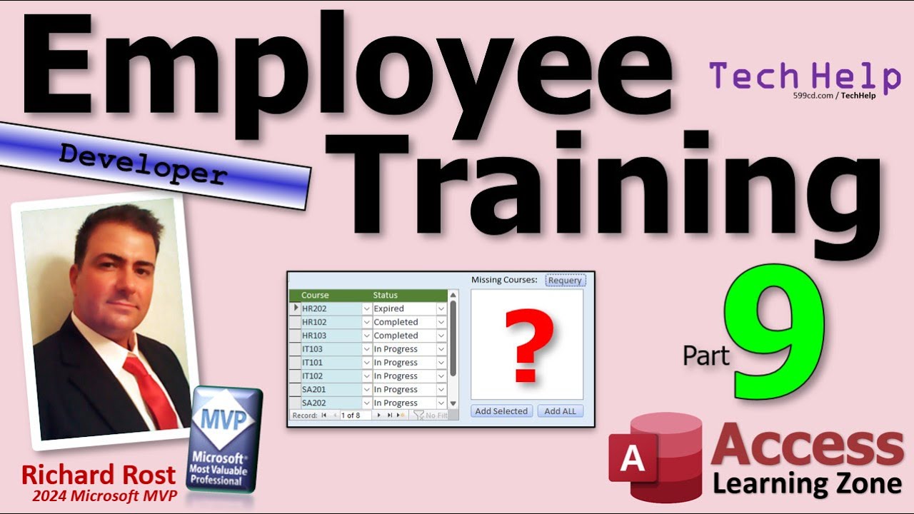 Tracking Employee Training and/or Certifications in Microsoft Access, Part 9