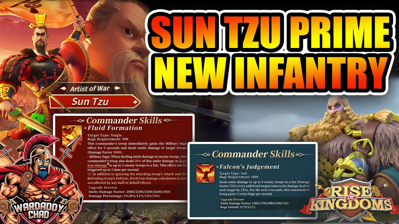 New Infantry Release: Sun Tzu Prime & Ivar - Rise of Kingdoms