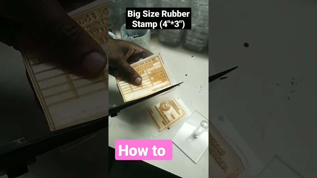 How to cut Big Size Rubber Stamp | #rubberstamp #shorts
