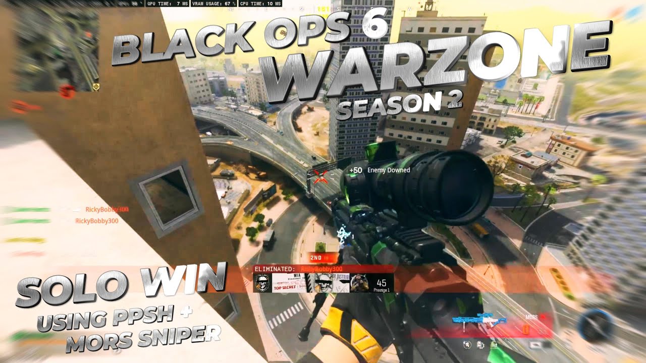 Black Ops 6 Warzone (MNK) Season 2 - Solo Win using PPSh-41 & Mors Sniper