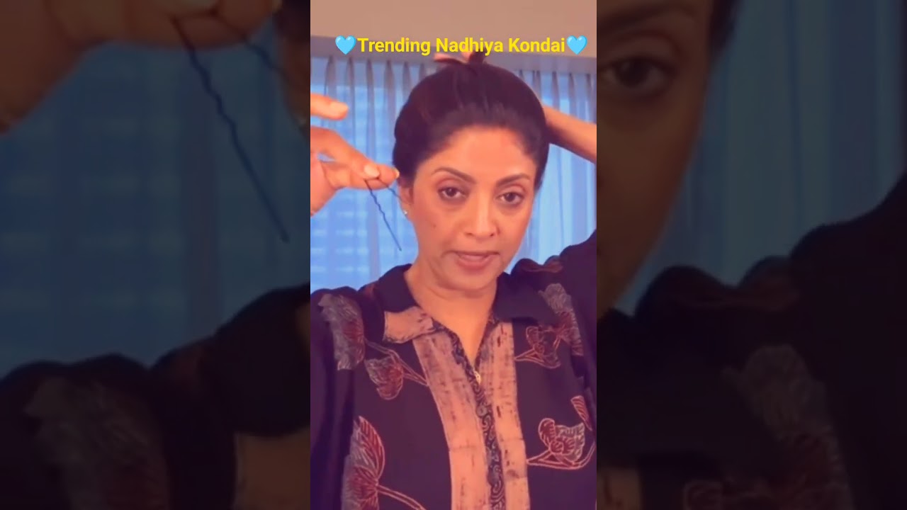 Nadhiya ma'am Hairstyle #shorts #nadhiyamoidu