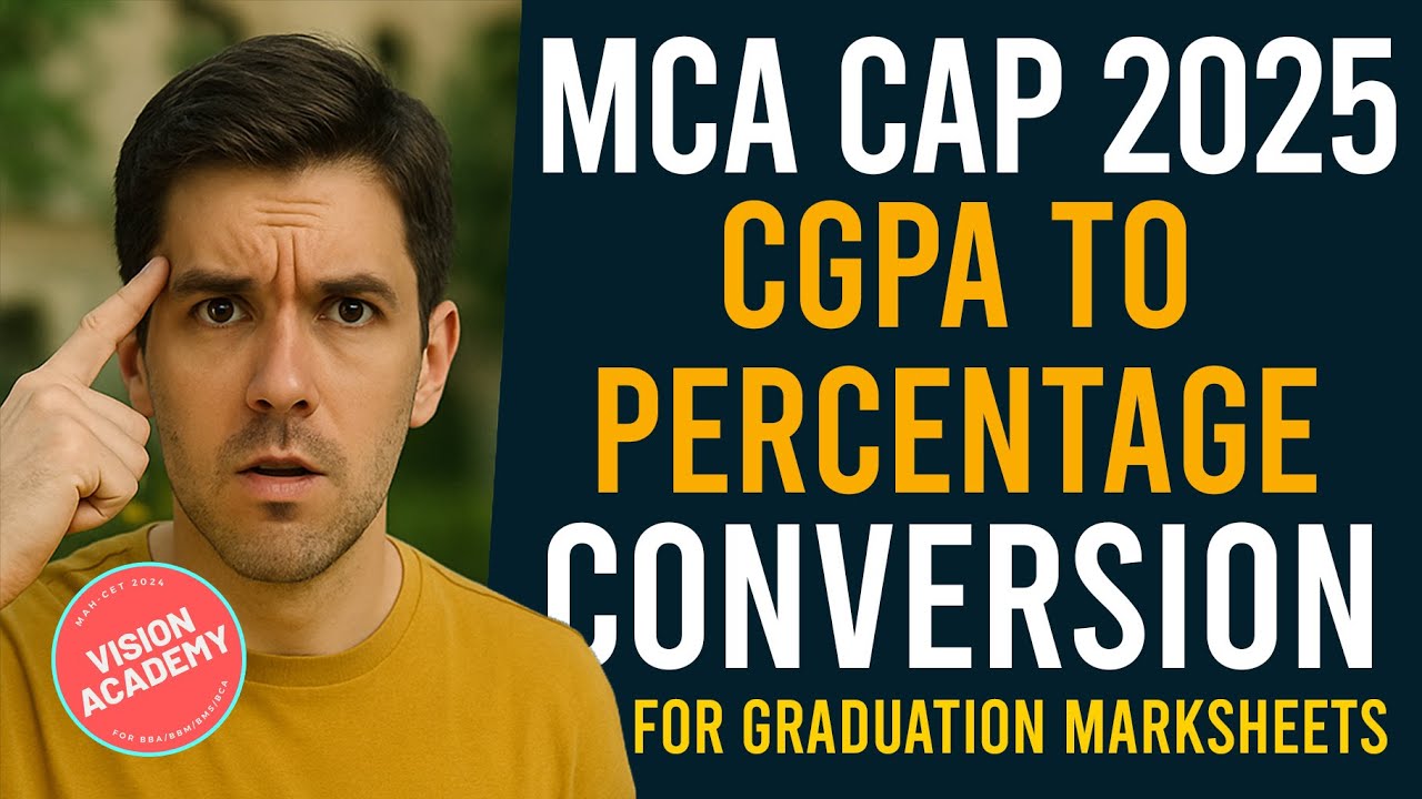 CGPA to Percentage Conversion Certificate for Graduation Marksheet for MCA CAP 2025 🔥 How to create?