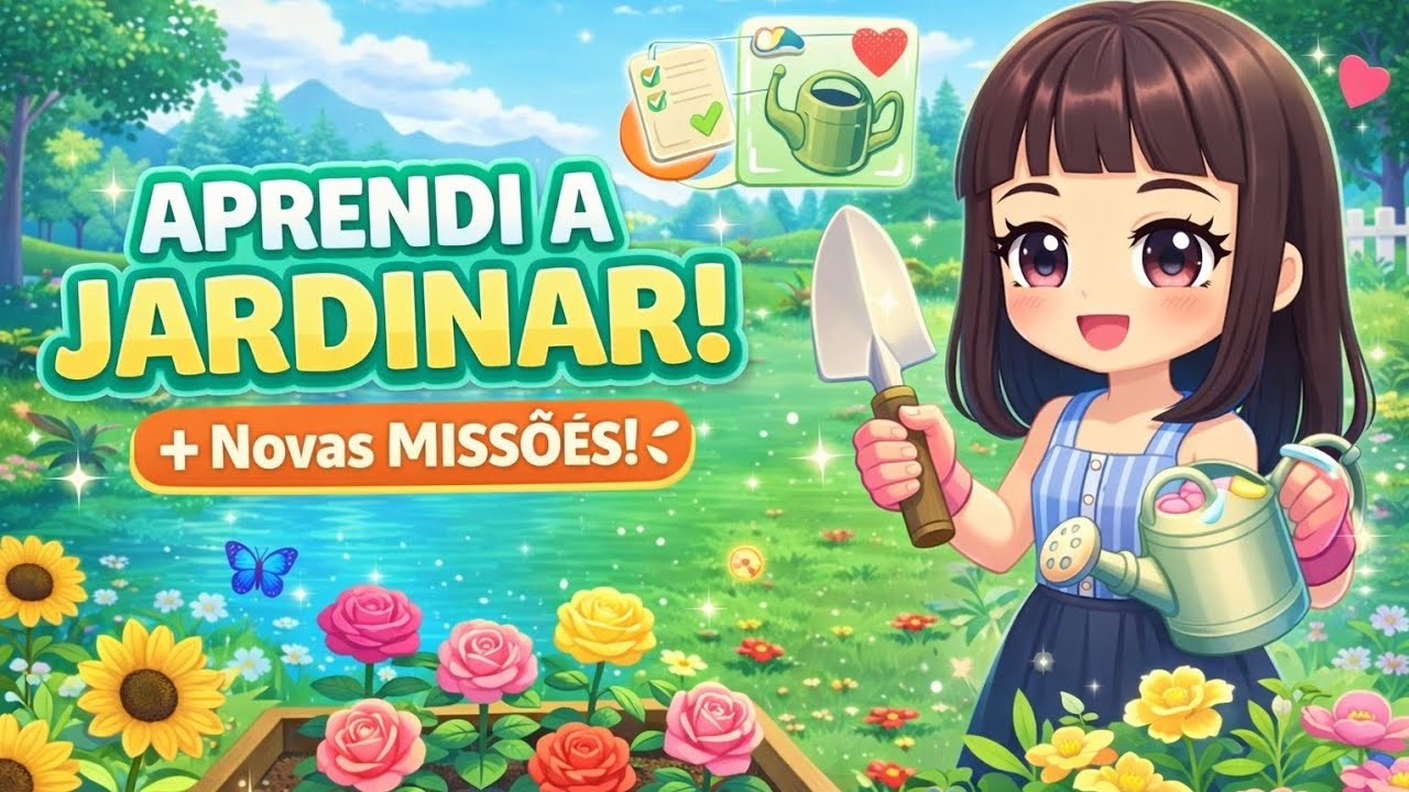 Nova habilidade desbloqueada! 🌱✨ Aprendendo jardinagem no Heartopia