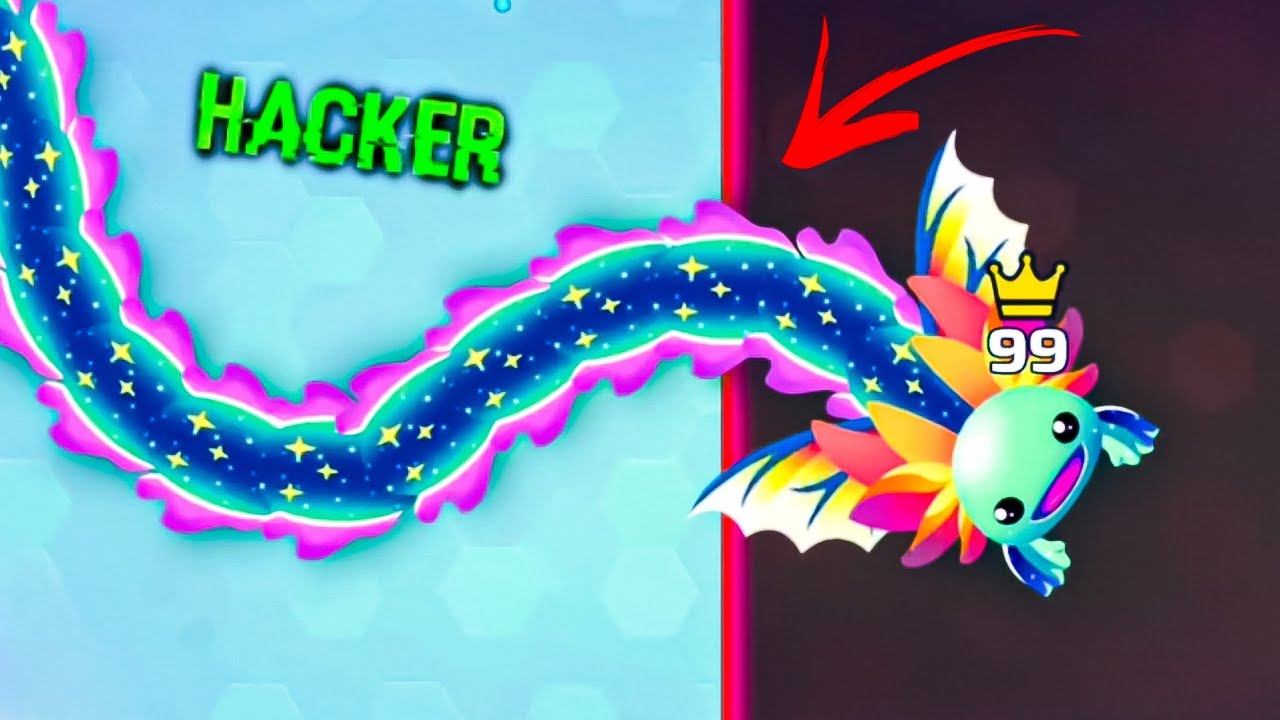 Omg! Snake.io Hacker snake out of the map Snake.io Gameplay