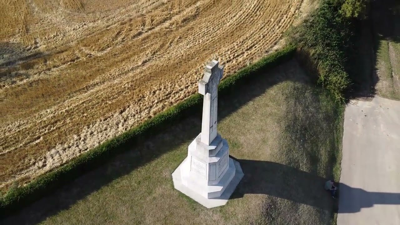 WW 1 Drone Video Sunken lane Redan Ridge Somme 2023