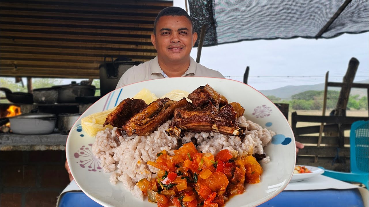 ✅️ SECRETOS del CHICHARRÓN y arroz de FRIJOL CARAOTA tradicional del Carmen de Bolívar. ❤️