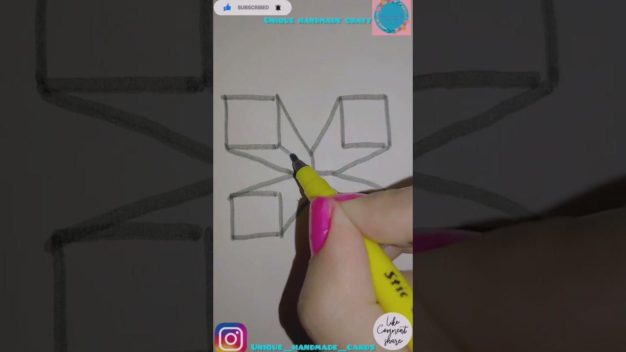 How to draw 3D drawing of a building | 3D tower drawing | 3D pillar drawing #short #3D #diy